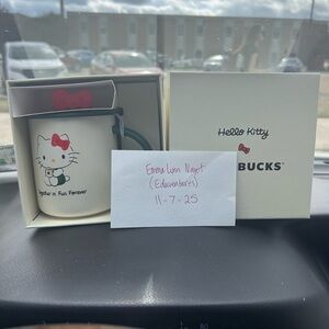 NWT Starbucks Hello Kitty Mug with Red Bow Lid